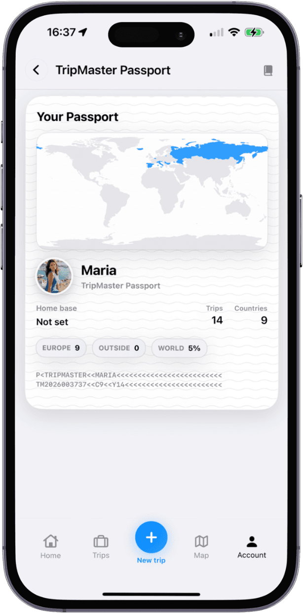 Persoonlijk TripMaster Passport